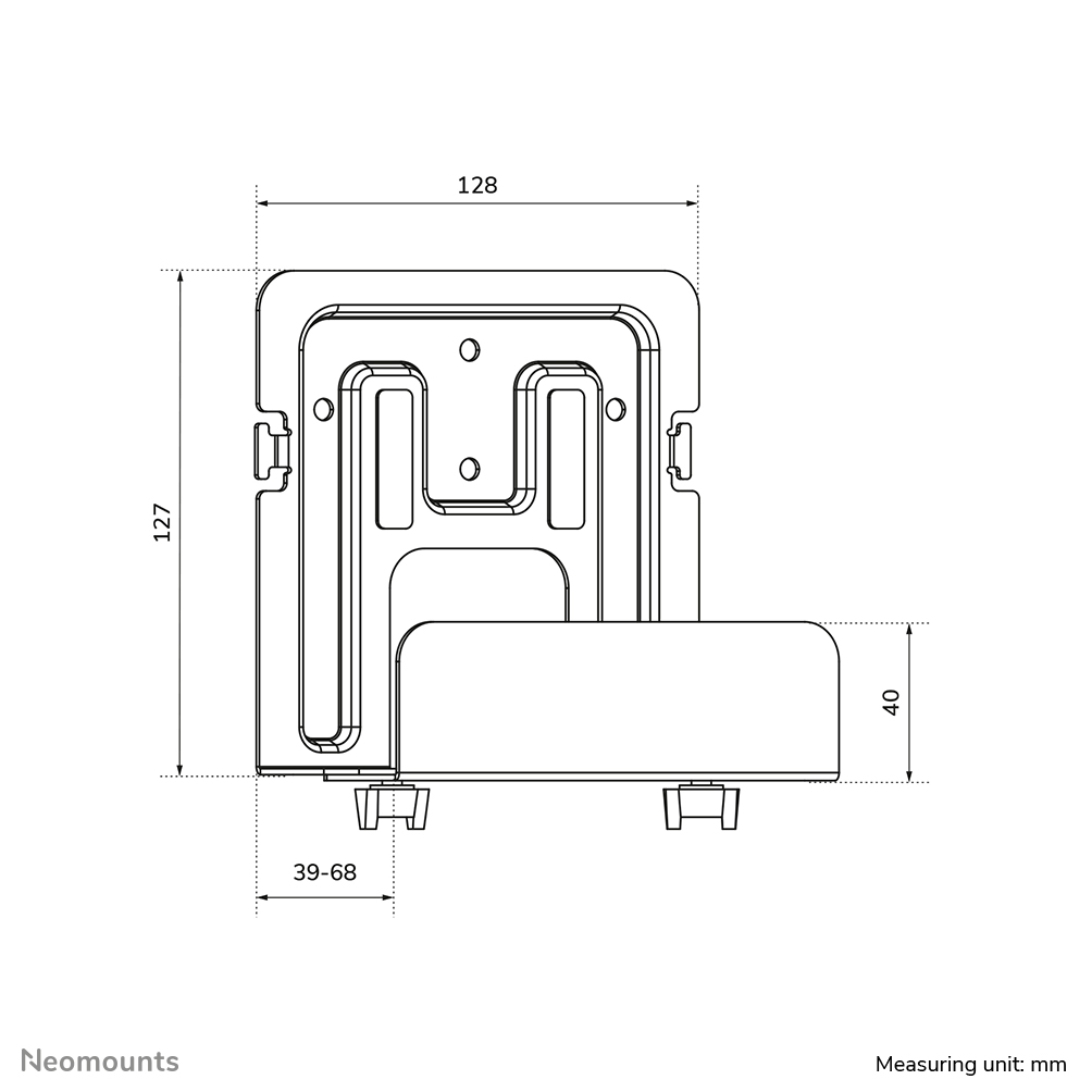 Neomounts AWL-450BL Soporte para reproductor multimedia - universal
